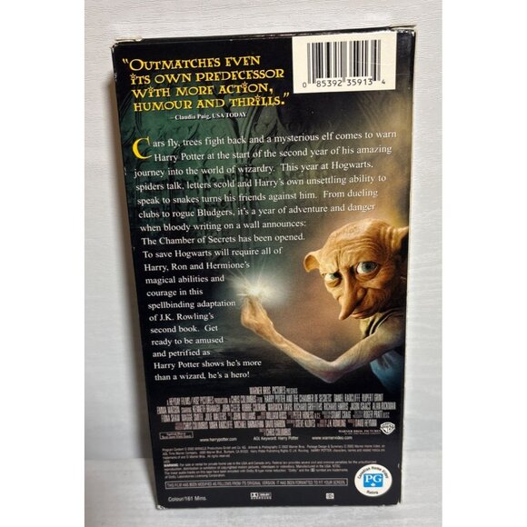 Harry Potter And The Chamber Of Secrets VHS Tape Warner Bros 2002 PG Rating - Picture 2 of 7